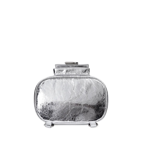 Brandon Blackwood Midori Bag- Cracked Metallic Silver Leather - Picture 8 of 8